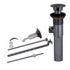 EZ-FLO Pop-Up Lavatory Sink Drain Assembly, Brass Body with Brushed