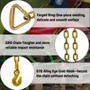 SENKEYFE Trailer Chain Extension | 5/16" Ratchet Tie Down Straps