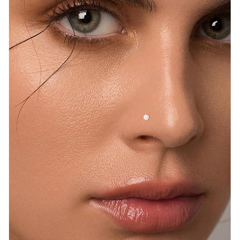 AceFun 18g Clear Nose Studs for Work School L Shape
