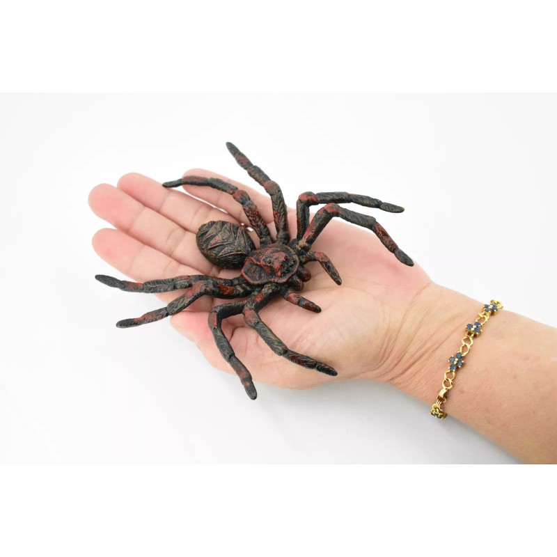 Safari Wolf Spider, Hand Painted, Realistic Figurine, Model, Gift 5"