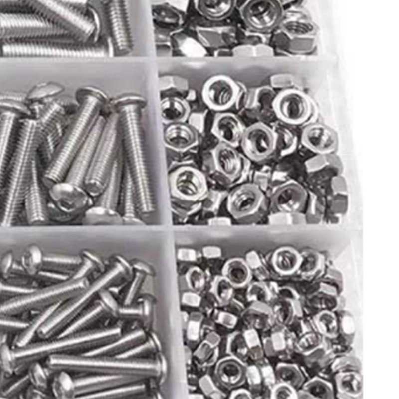 500PCS Pan Head Hex Socket Screws Stainless Steel Screw Nut