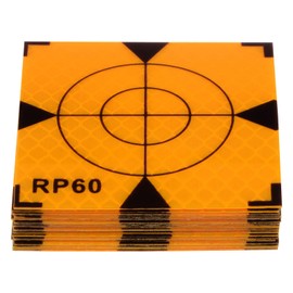 HARFINGTON 20pcs Survey Reflector Sheets 60mm Self-Adhesive Reflective Tape Survey Target Mark for Total Stations, Yellow