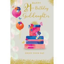 Birthday Wishes Goddaughter 21st 21 Today Happy Birthday Card Lovely Verse