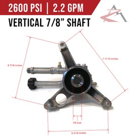 OEM | AR 7/8" Shaft 2600 PSI PRESSURE WASHER PUMP for Craftsman 580767101, 580752510