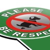 2 Pack No Poop Dog Signs Please Be Respectful Signs,