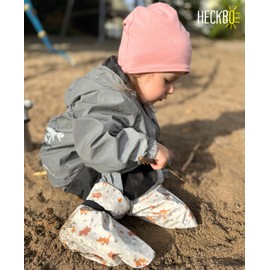 HECKBO Baby rain Booties 18-24 Months - Waterproof with Fleece Lining - Forest Animals - Outdoor mud Shoes for Babies & Toddlers