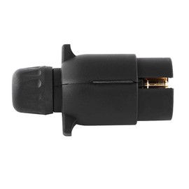 Suuonee Trailer Plug, 12V 7 Pin Electric European Trailer Plug N Type Plastic 7 Pin Cable Connector Adapter Black