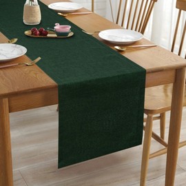 Modern Tablecloth Washable Tablecloth Linen Green Look Tablecloth Restaurant Party Festive Decoration Lotus Effect Tablecloth (Green, 30x160cm)