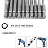 Mesee 10 Pieces 50mm Inner Hex Head Magnetic Screwdriver Bits,