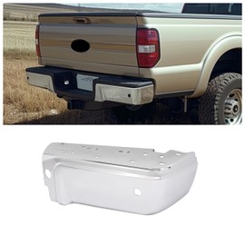 HECASA Rear Bumper End Cap Compatible with 2008-2016 Ford F250 F350 F450 F550 Super Duty Bumper Corner Steel Chrome Silvery-Passenger Side Replacement for FO1105122, 9C3Z17906B, 9C3Z17906BCP