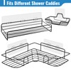 EILKBLA 15 Pack Shower Caddy Adhesive Replacement, Shower Adhesive Strips