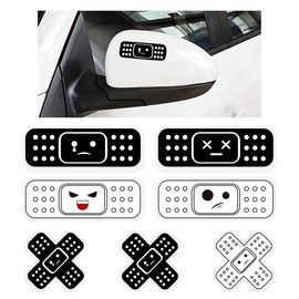 SHMZK Car Bandage Decals, Funny Auto Cartoon Bandage Dent Scratch Cover Sticker, Universal Waterproof Band Aid Bumper Decal Sticker for Car Truck SUV RV Boat, Car Accessories (Black)