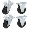 40mm Castor Wheel 4pc Trolley 2 x Fixed & 2