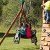 Gorilla Playsets 04-0037-G Dual Ride Glider Back-to-Back Tandem Swing, Green,