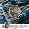 10Pcs Jeans Buttons with Threads Rivets and Screwdriver, 17mm Adjustable