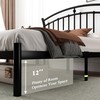 Feonase Queen Black Bed Frame, Heavy-Duty Metal Bed Frame with