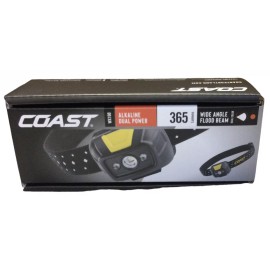 Coast WX190 Alkaline Dual Power Headlamp 365 Lumen Wide Angle Flood Beam
