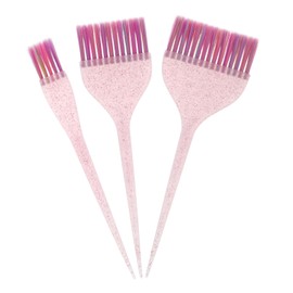 Outanaya 3pcs Hair Tint Brush Set with Glitter Handles for Easy Hair Coloring Professional Hairdressing Tools for Salon and Home Use Portable Design