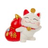 Maneki Neko Statue - Tiny Money Lucky Cat, Caishen Cat,