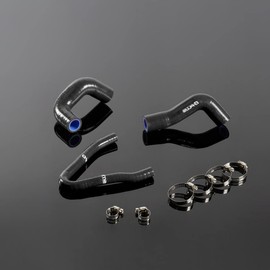 G-PLUS Silicone Radiator Hoses Kit Clamps Compatible With Ninja 650R/ER-6F/ER-6N 2004-2008 (Black)