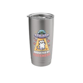 Cat Ufo Kitten Abducted by Cuteness Alien Stainless Steel Insulated Tumbler