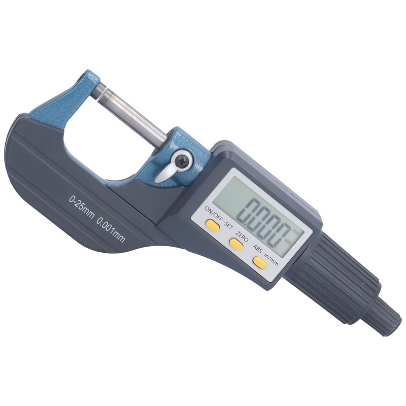 Digital Micrometer 0.00005in/0.001mm Resolution Professional Thickness Measuring Tools 0‑25mm