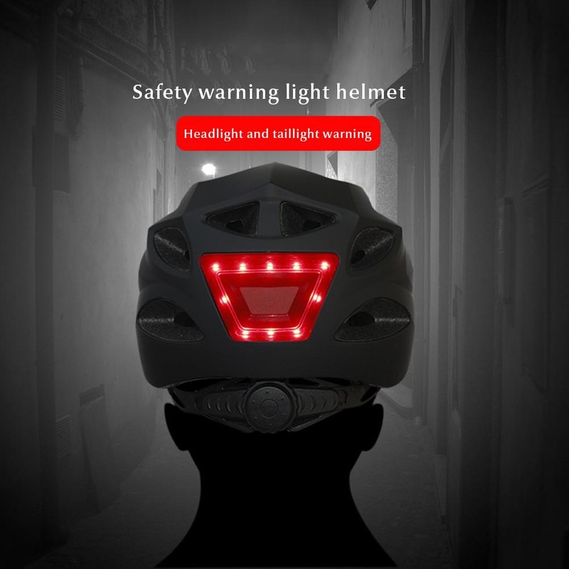 Bike Helmet with USB Rechargeable Light Safety Helmet Adjustable Mountain