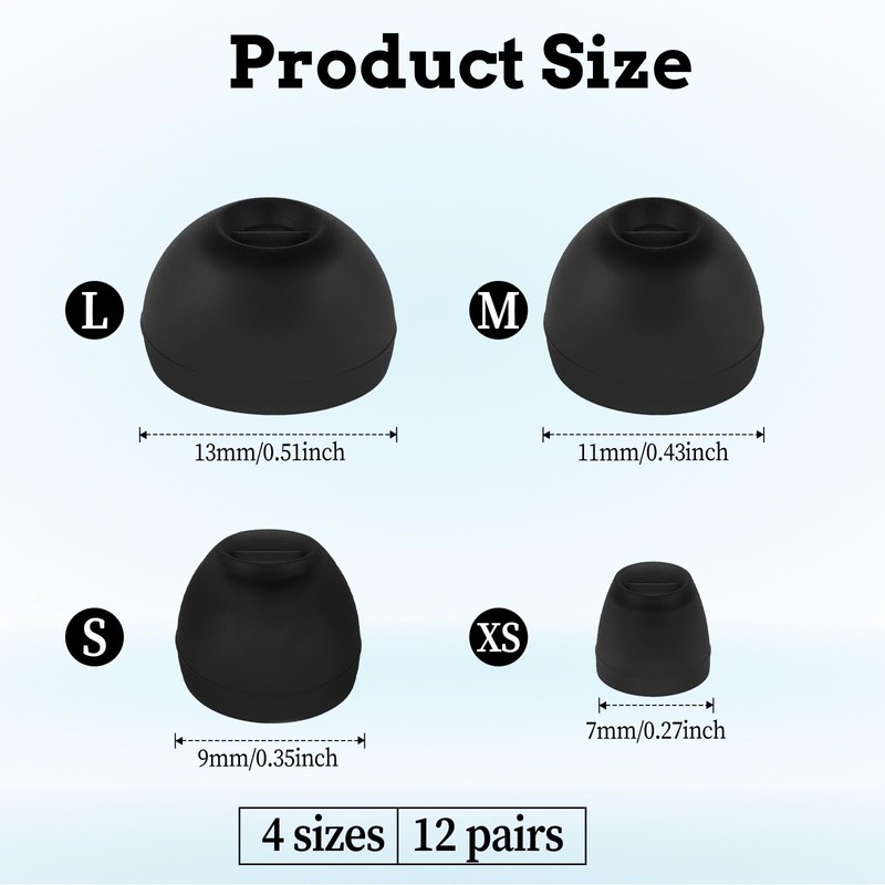 Extra Small Earbuds Tips Replacement Earbud Tips Soft Silicone Earbuds