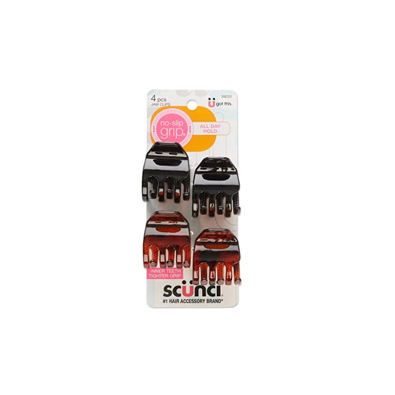 Scunci No Slip Chunky Jaw Clips, Size 4pk