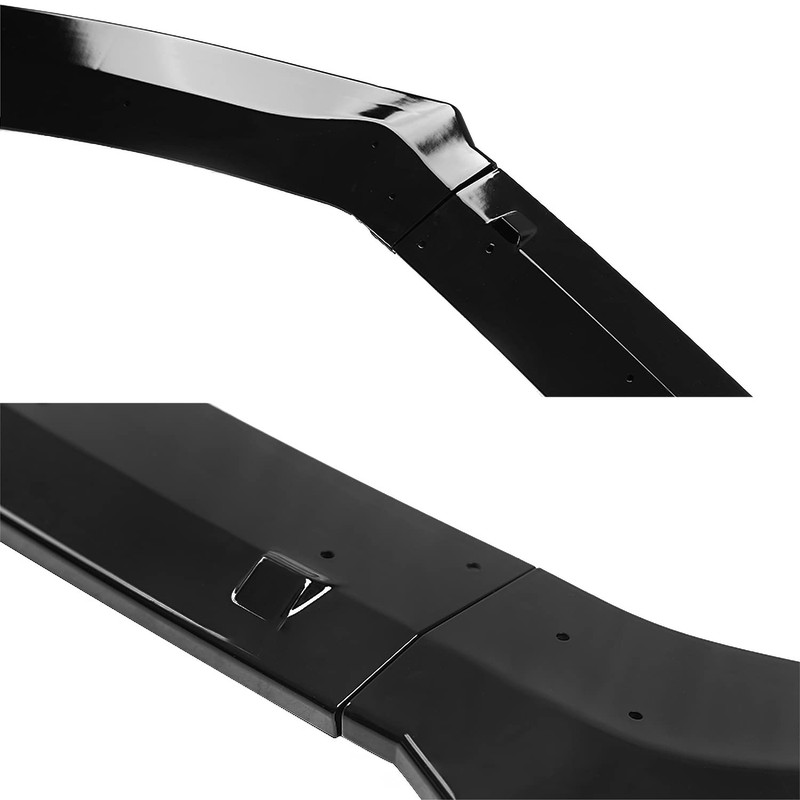 Spec-D Tuning Glossy Black Front Bumper Lip Spoiler Splitter 3PC