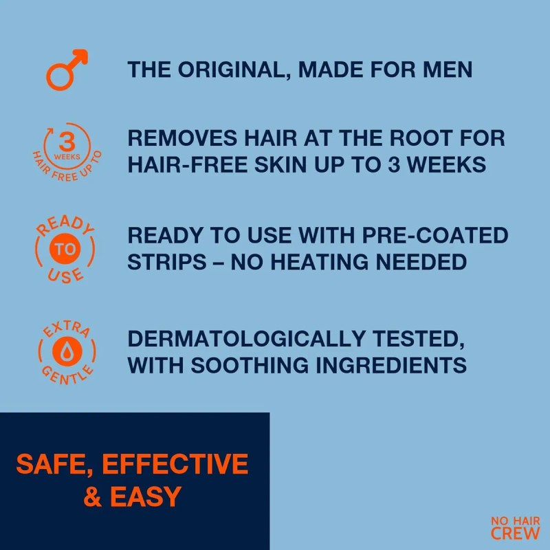 No Hair Crew Tiras De Cera Corporal Tiras De Cera