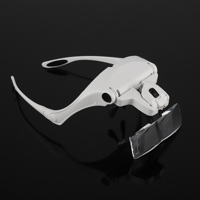 Hands Free Eyeglasses Bracket Magnifier with 5 Pcs Lenses Headband