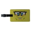 SpongeBob Nerd Face Rectangle Leather Luggage Card Suitcase Carry-On ID
