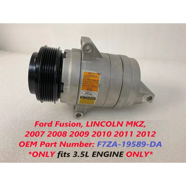 Ford AC Compressor fits Lincoln mkz, Fusion 3.5L 2007 2008