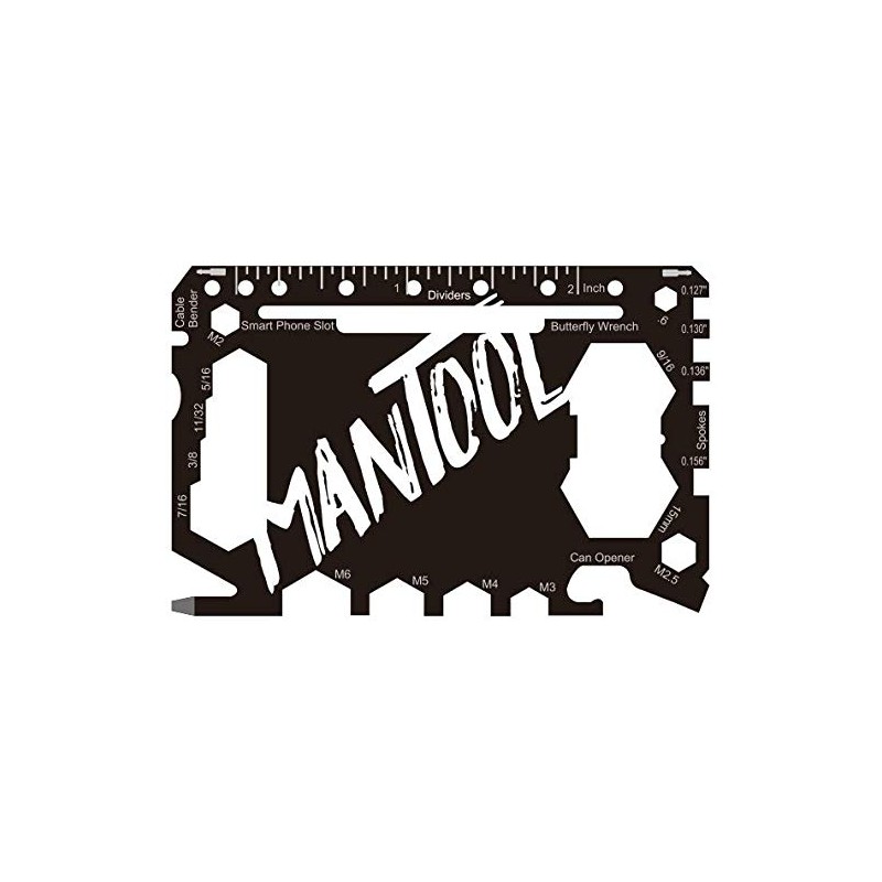MANTOOL - Wallet Multi Tool - 46 Tools in 1
