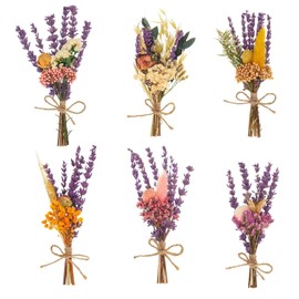 Dried Flower Bouquet No Mini Bouquet Pressed Flowers Dried Flowers for Crafts Natural Dried Flowers Decoration Fake Flowers Artificial Flower Preserved Flora Purple for DIY Flower Decoration