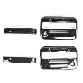 Razer Auto Gloss Black Door Handle Cover 2D W/Keypad & W/Passenger Keyhole for 04-14 Ford F150