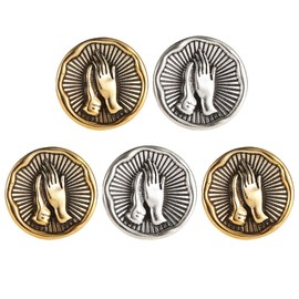 Pretyzoom 5 Stück Gebetene Brosche Vintage Brustpin Religiöse Anstecknadeln Schmuck Geschenk für Kleidung Taschen Jacken Accessoires (zufällige Farbe)