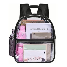 Mochila Transparente de PVC Resistente, Mochila Elegante e Impermeable para Mujeres, Mochila Transparente Pequeña Resistente para Adultos, Mochila para el trabajo, el festival y el concierto