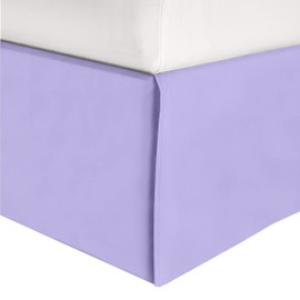 Elegant Comfort 1-Piece Solid Bed Skirt, 1500 Premium Hotel Quality Microfiber, Minimalist Design with a Modern Look- Easy Care, Wrinkle and Stain Resistant, Bedskirt, King, Joyful Lilac