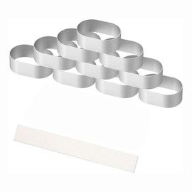 Myqqhbs Pack of 100 Aluminium Alloy Cheese Moulds with 100 Liners Paper Baking Tool