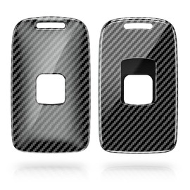kwmobile Car Key Case Compatible with Renault 4-Button Smartkey Car Key (Keyless Go Only) - Hard Cover Protective Key Case Cover Carbon Black