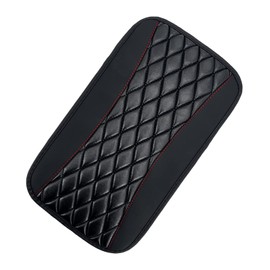 tobenbone Car Center Console Pad, Leather Waterproof Armrest Seat Box Cover Pad Protector, Comfortable Car Interior Accessories for Most Cars, Trucks, SUVs (Black)