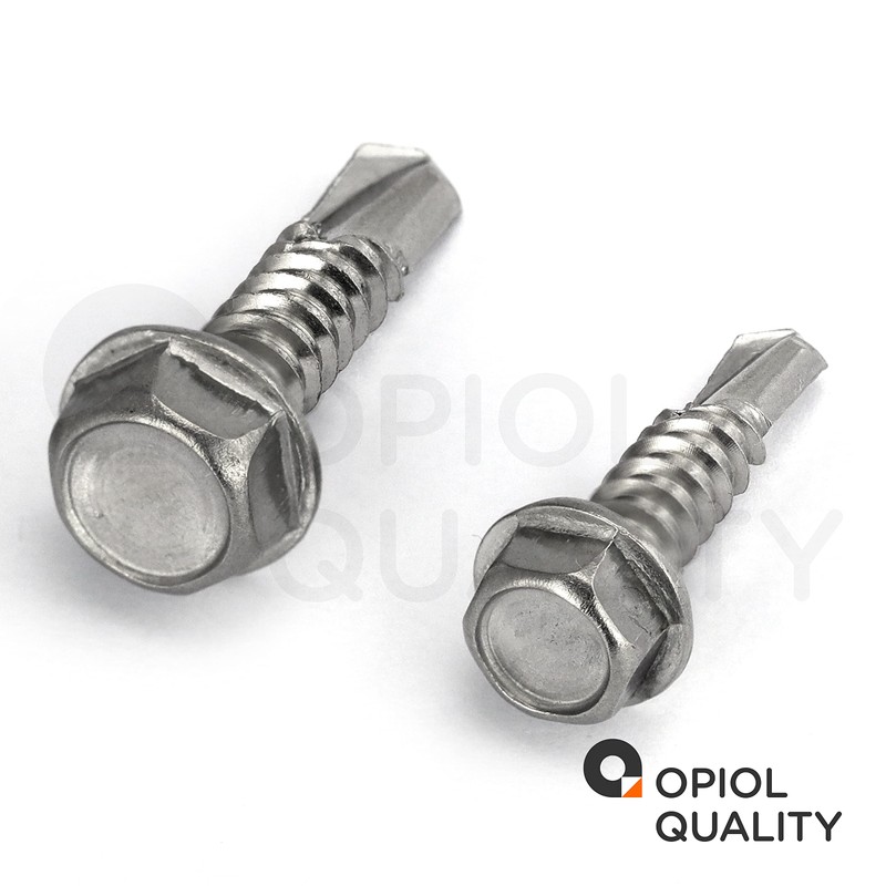 Self-drilling screws with hexagonal head and collar (shape K) 6.3