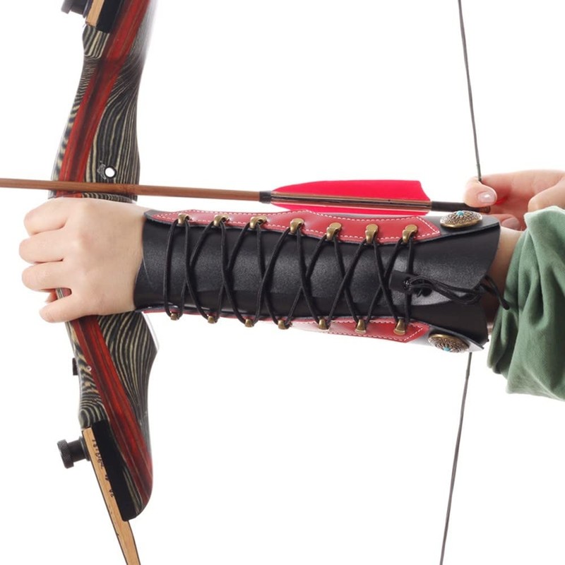 DONGKER ARCHERY ARCHERY ARCHERY TRADITIONAL PU LEATHER ARMGUARD ARM PROTECTOR