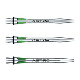 WINMAU Astro Aluminium Green Intermediate Dart Stems (Shafts) - 1 set per pack (3 shafts in total)