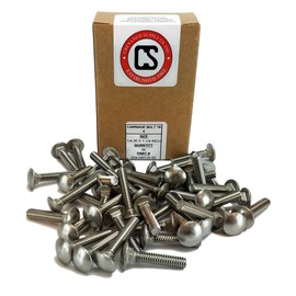 Stainless 1/4-20 x 1-1/4" Carriage Bolt (3/4" to 5" Lengths Available in Listing), 18-8 Stainless Steel,50 Pieces (1/4-20x1-1/4)
