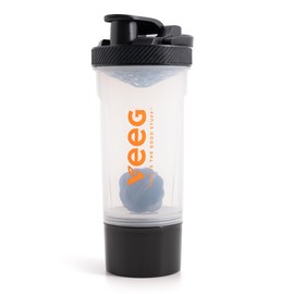 Veeg Fitness Shaker Bottle, Leak-Proof, Durable, BPA-Free Protein Shaker with Portable Mixing Ball for Smooth Blends Perfect for Protein Shakes, Pre-Workout, Gym and Travel - 24 oz | Veeg