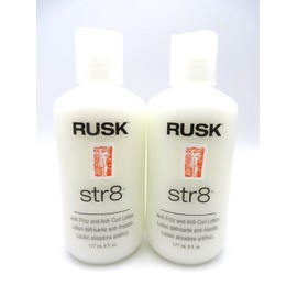 RUSK STR8 ANTI FRIZZ &ANTI CURL LOTION 6 OZ (Lot of 2)