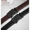 BULLIANT Men's Ratchet Belt 2 Pack-Click Leather Belt Adjustable for
